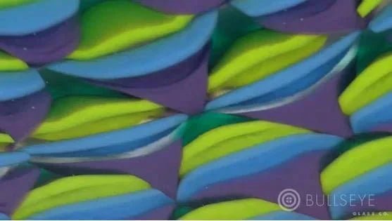 Bullseye Videos: Pattern Bar Segment Slab - Warm Glass