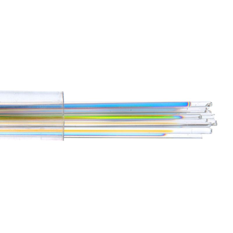 1mm Dichroic Stringers on Clear - Warm Glass