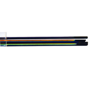 2mm Dichroic Stringers on Black - Warm Glass