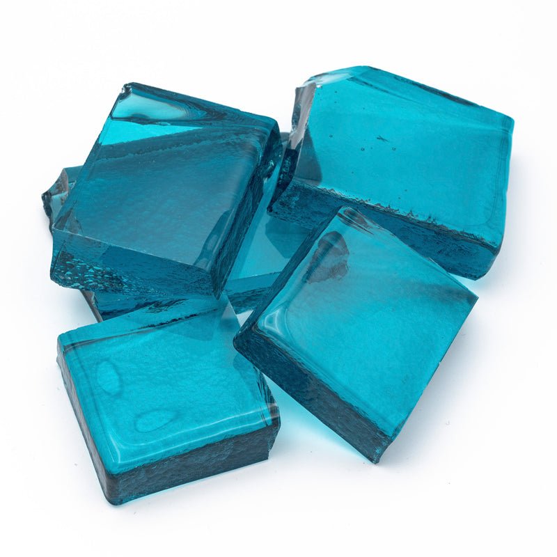 Aqua Blue Tint Bullseye Billet 1808 - Warm Glass