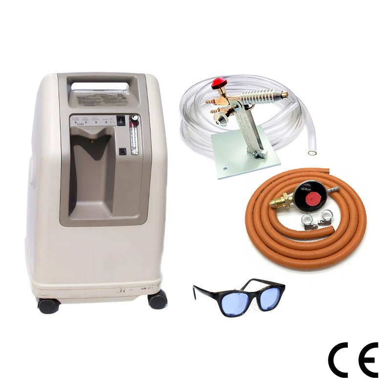 Bench Burner Setup with Oxy Con - Warm Glass