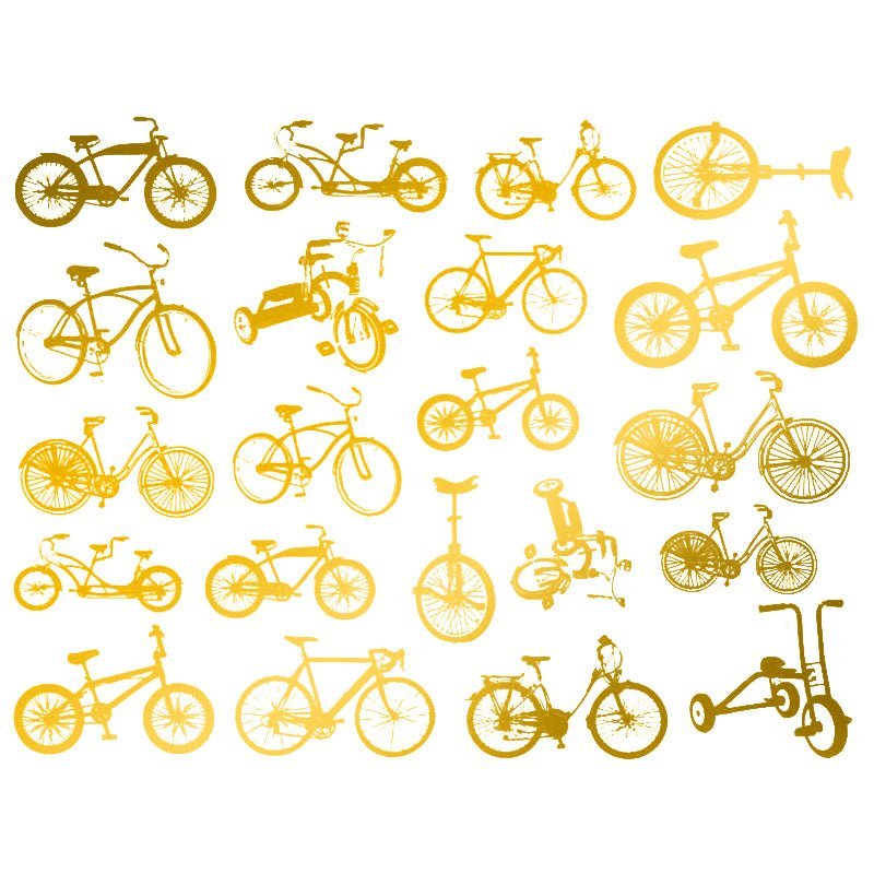 Bicycle Decal 13.3cm x 10cm - Warm Glass