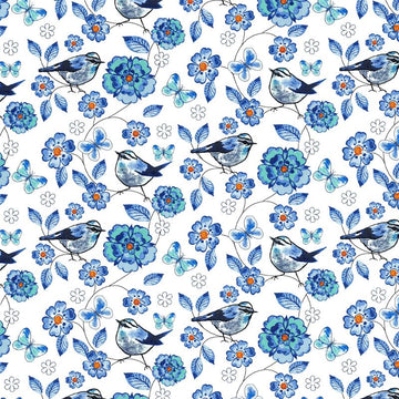 Bird Garden Decal 22 x 22cm - Warm Glass
