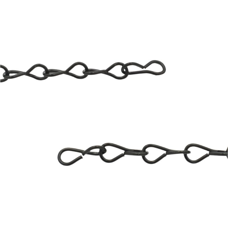 Black Coated Jack Chain 1.6mm - Warm Glass