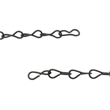 Black Coated Jack Chain 1.6mm - Warm Glass
