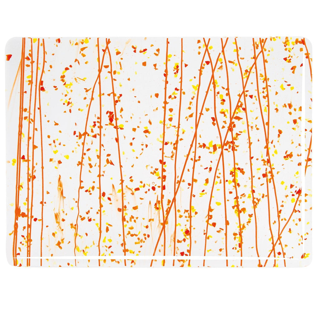 Bullseye Collage Glass: Mardi Gras Red, Orange & Yellow 4211 - Warm Glass