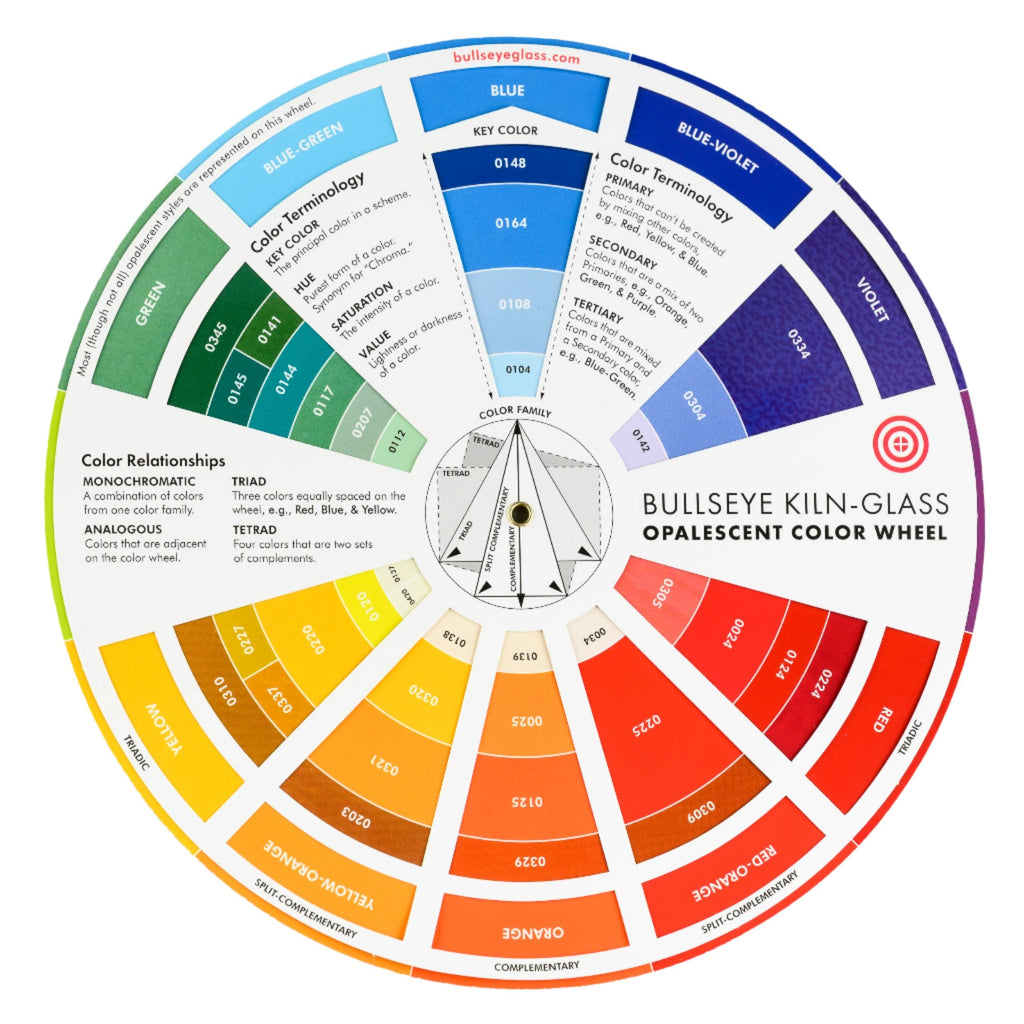 Bullseye Colour Wheel - Warm Glass