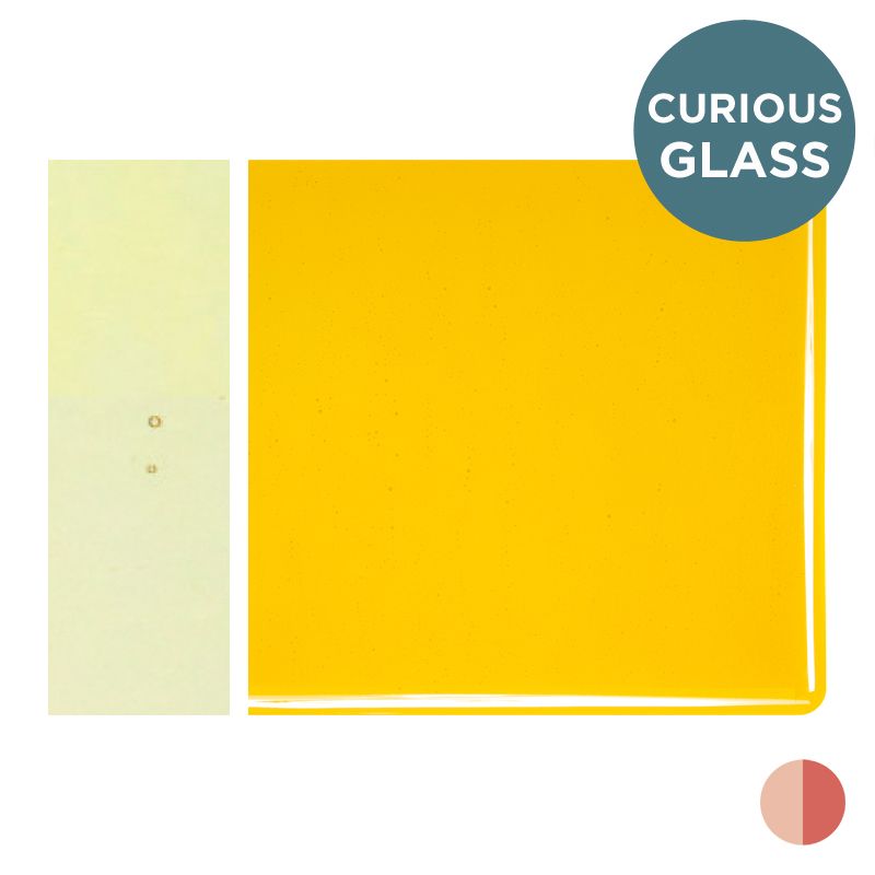 Bullseye Curious Glass: 3mm Marigold Yellow Striker 1320.30 – Warm Glass