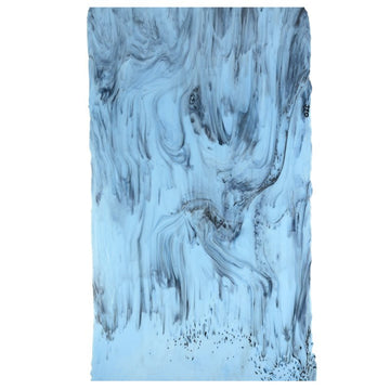Bullseye Glascadia: 3mm Glacier Blue with Blue Black/Aventurine Blue Frit 41014A - Warm Glass