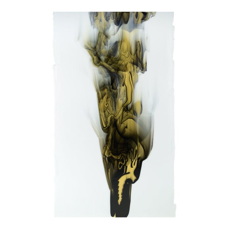 Bullseye Glascadia: 3mm White, Medium Amber & Black Opal Cascade 41004A - Warm Glass