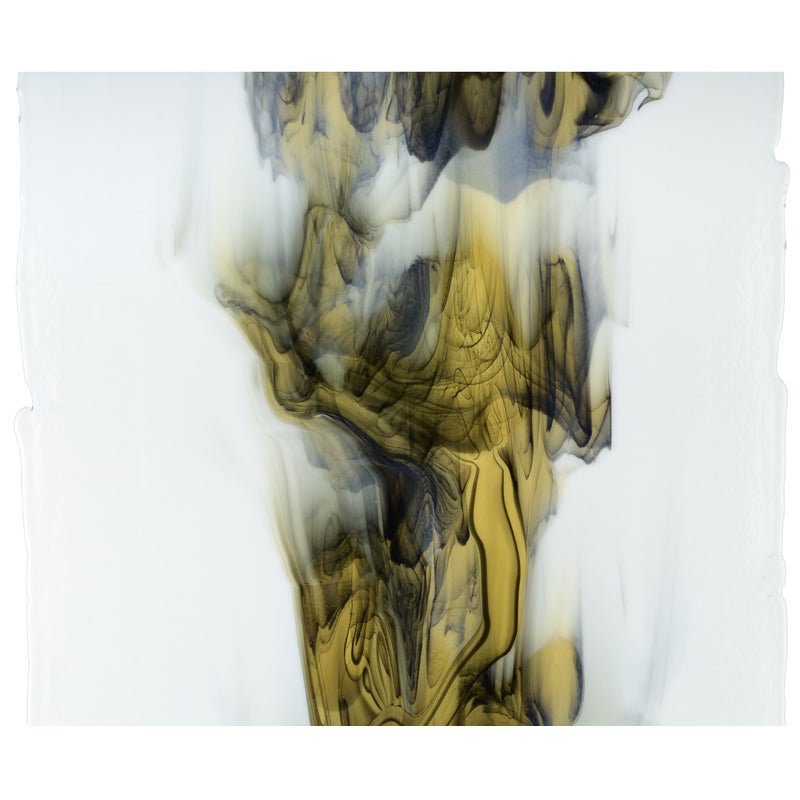 Bullseye Glascadia: 3mm White, Medium Amber & Black Opal Cascade 41004A - Warm Glass