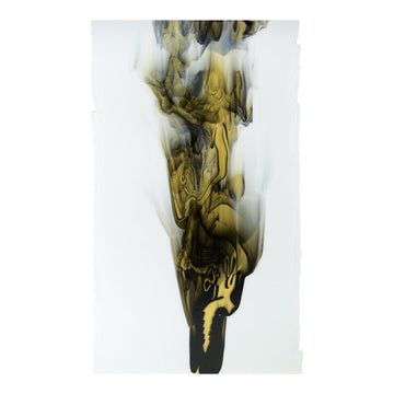 Bullseye Glascadia: 3mm White, Medium Amber & Black Opal Cascade 41004A - Warm Glass