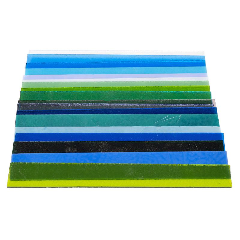 Bullseye Glass: 2mm Cool Strip Saver Pack - Warm Glass