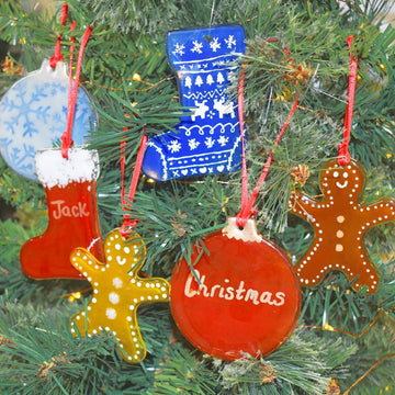 Bullseye Glass: 3mm Christmas Pack (9cm) - Warm Glass