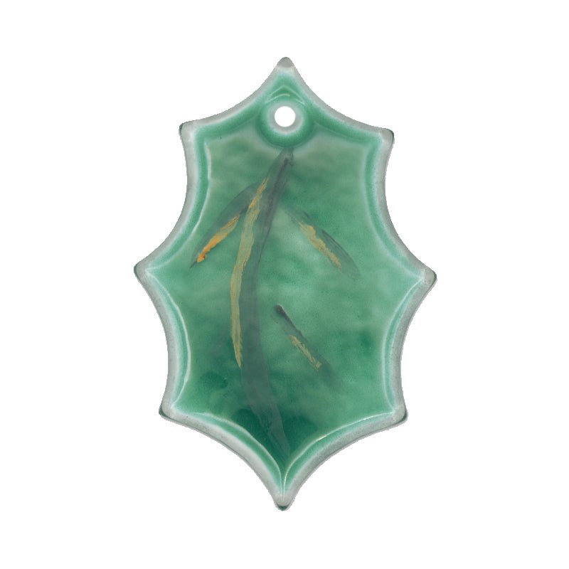 Bullseye Glass: 3mm Holly Leaf (9cm) - Warm Glass