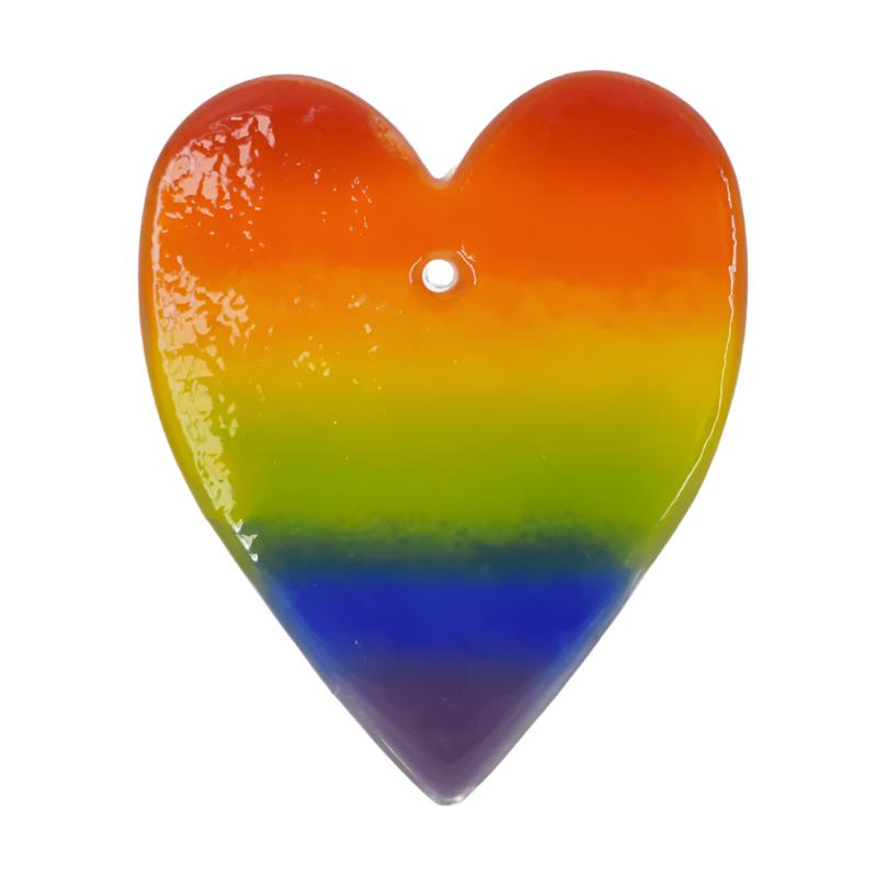 Bullseye Glass: 3mm Narrow Heart (10cm) - Warm Glass