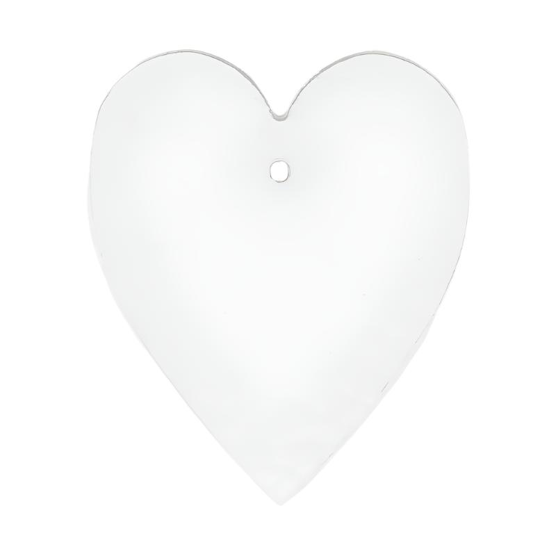 Bullseye Glass: 3mm Narrow Heart (10cm) - Warm Glass