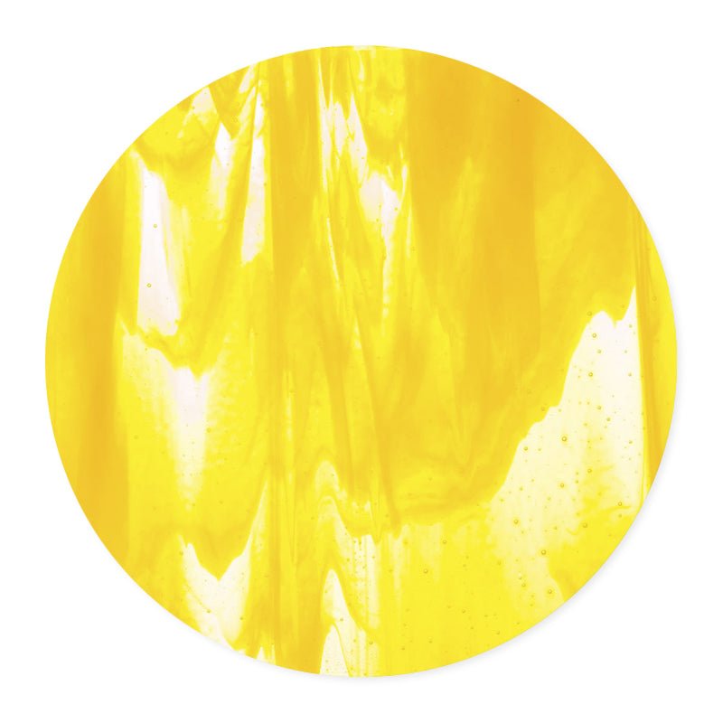 Bullseye Glass Circle: 3mm Clear & Sunflower Yellow 2020 (20cm) - Warm Glass