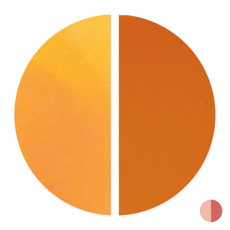 Bullseye Glass Circle: 3mm Orange Transparent 1125 (20cm) - Warm Glass
