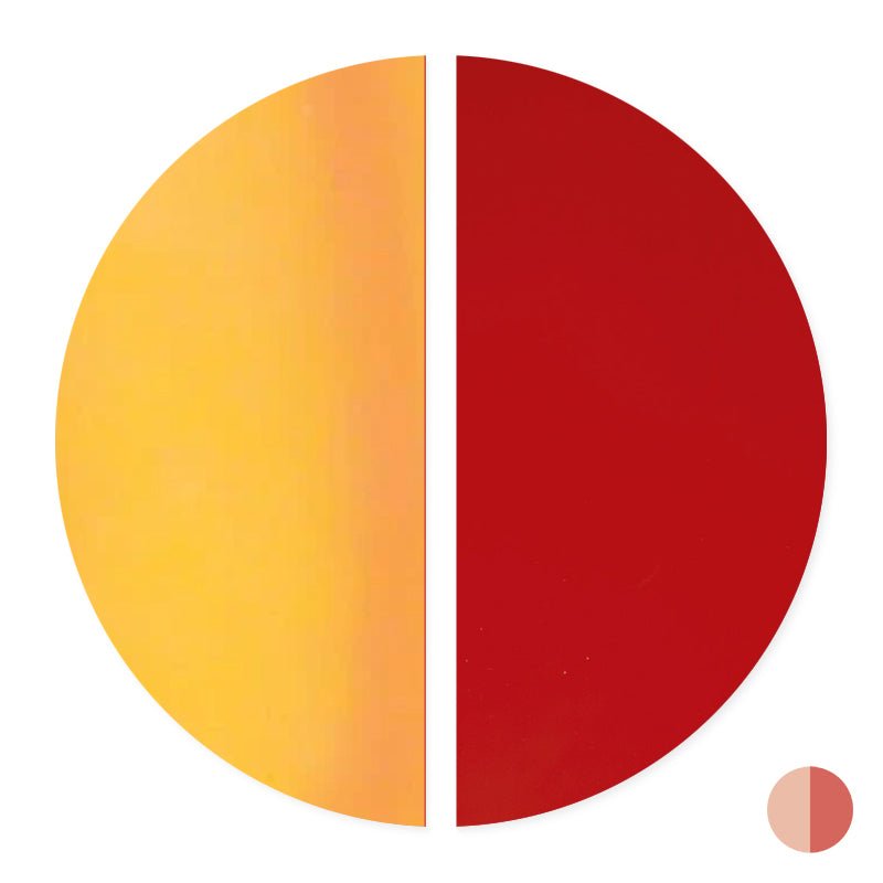 Bullseye Glass Circle: 3mm Pimento Red 0225 (20cm) - Warm Glass
