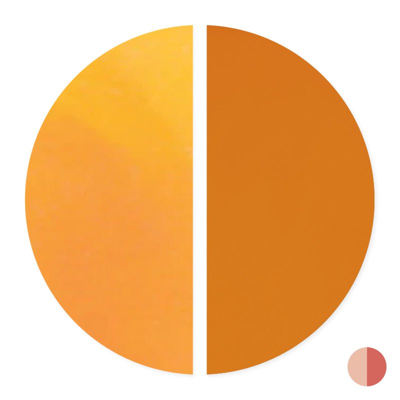 Bullseye Glass Circle: 3mm Tangerine Orange 0025 (20cm) - Warm Glass