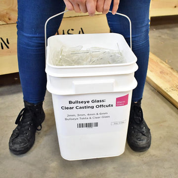 Bullseye Glass: Clear Casting Offcuts (12.5kg) - Warm Glass