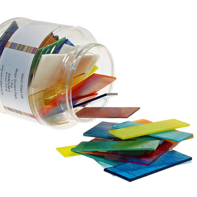 Student Glass Module Bullseye Glass: Colour Glass Student Pack – Warm Glass