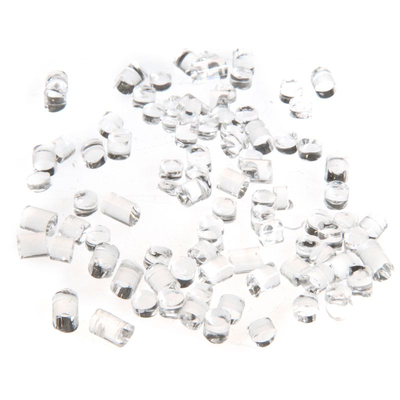 Bullseye Glass Dots: Clear Transparent - Warm Glass