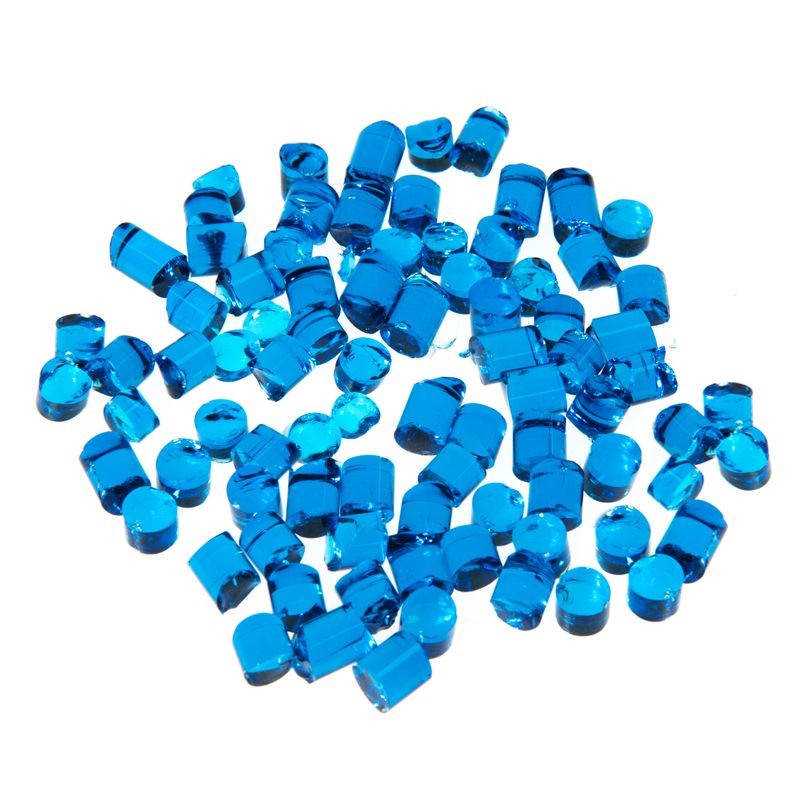 Bullseye Glass Dots: Turquoise Blue Transparent 1116 - Warm Glass