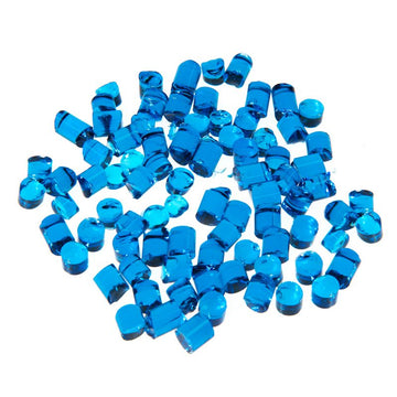 Bullseye Glass Dots: Turquoise Blue Transparent 1116 - Warm Glass