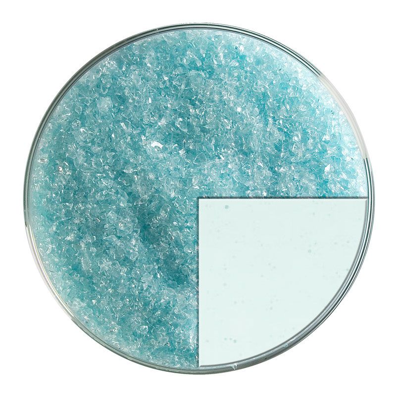 Bullseye Glass Frit: Aqua Blue Tint Medium Frit 1808.02 - Warm Glass