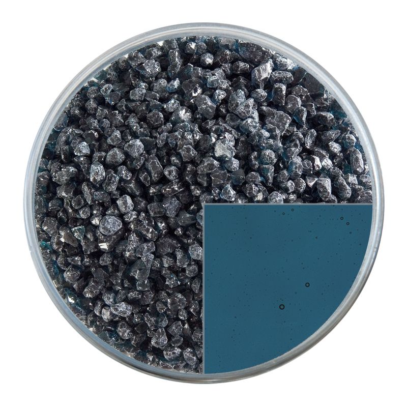 Bullseye Glass Frit: Aquamarine Blue Transparent Coarse 1108.03 - Warm Glass