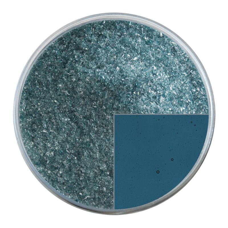 Bullseye Glass Frit: Aquamarine Blue Transparent Fine 1108.01 - Warm Glass
