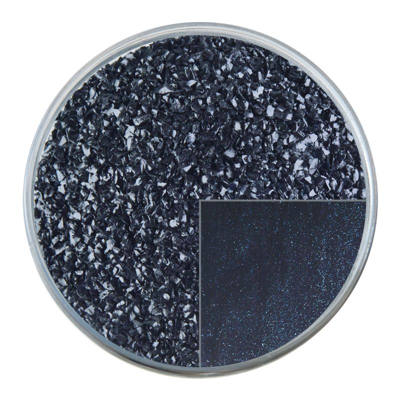 Bullseye Glass Frit: Aventurine Blue Transparent Medium 1140.02 - Warm Glass