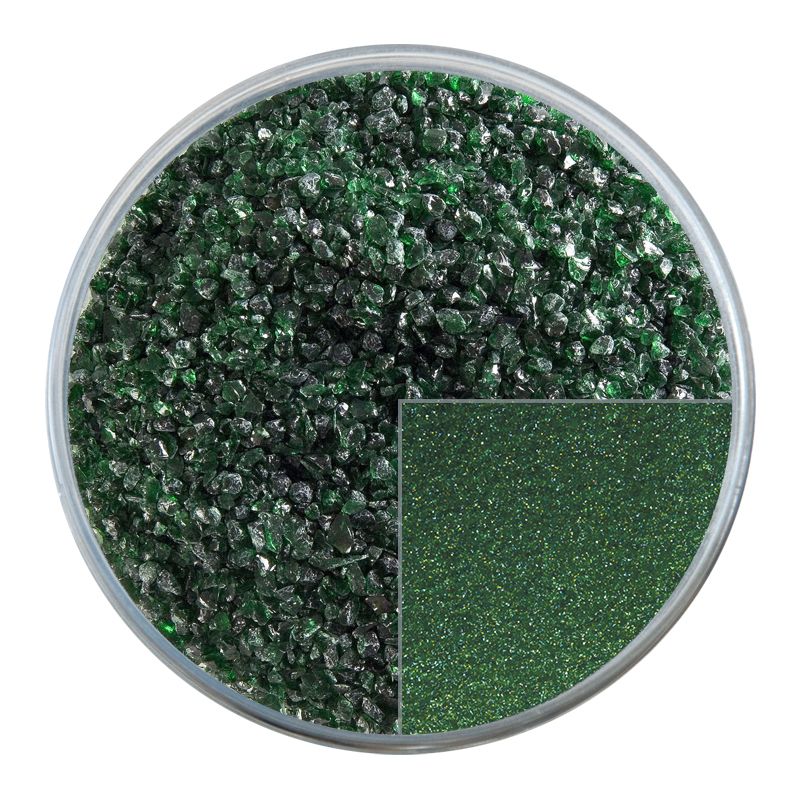 Bullseye Glass Frit: Aventurine Green Transparent Medium 1112.02 - Warm Glass