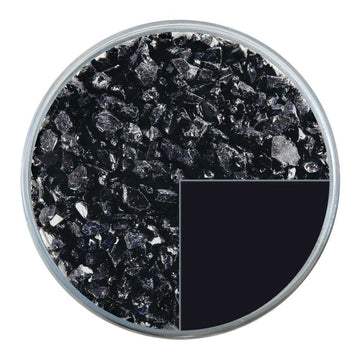 Bullseye Glass Frit: Blue Black Opal Coarse 0102.03 - Warm Glass