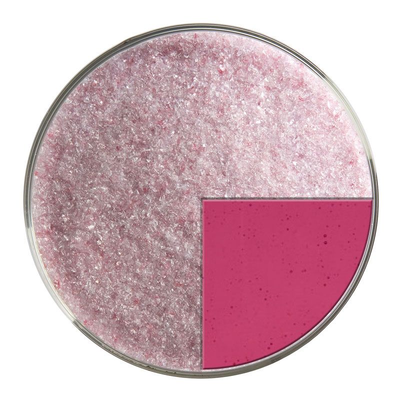 Bullseye Glass Frit: Cranberry Pink Transparent Fine 1311.01 - Warm Glass