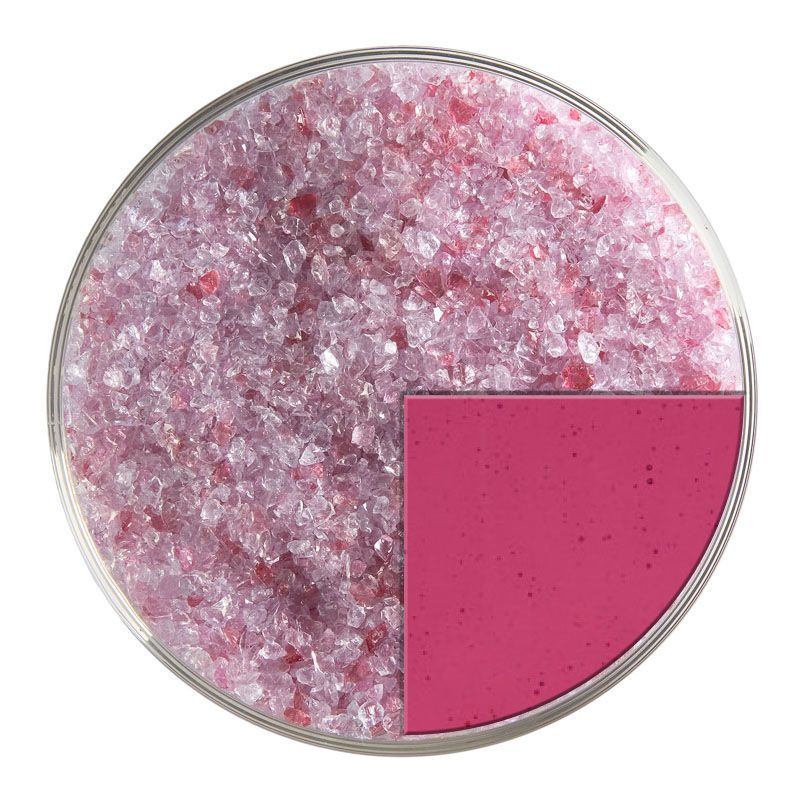 Bullseye Glass Frit: Cranberry Pink Transparent Medium 1311.02 - Warm Glass
