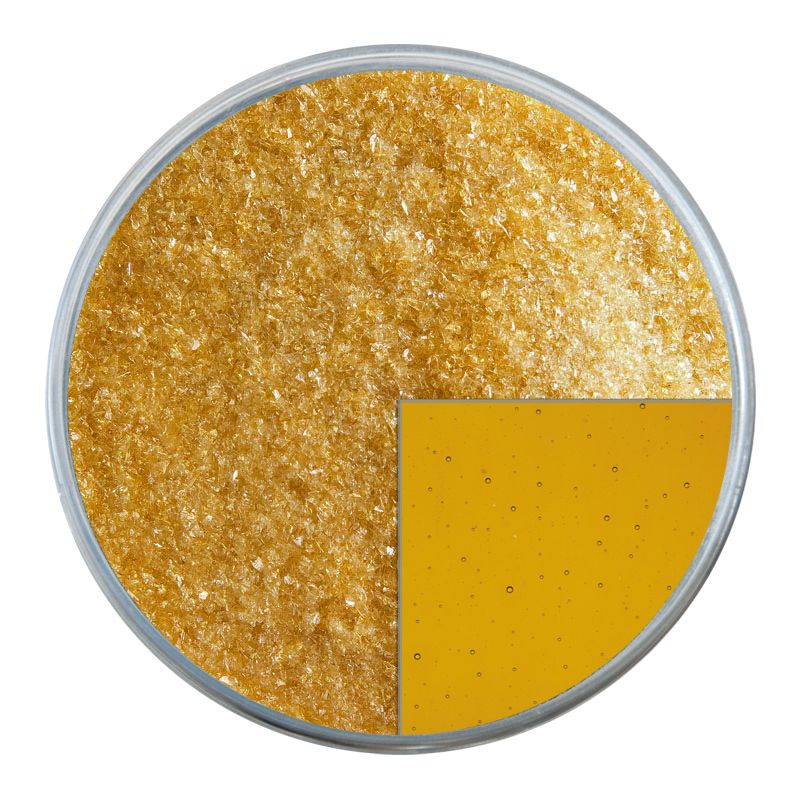 Bullseye Glass Frit: Dark Amber Transparent Fine 1138.01 - Warm Glass