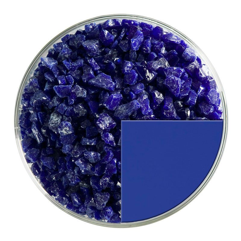 Bullseye Glass Frit: Deep Cobalt Blue Opal Coarse 0147.03 - Warm Glass