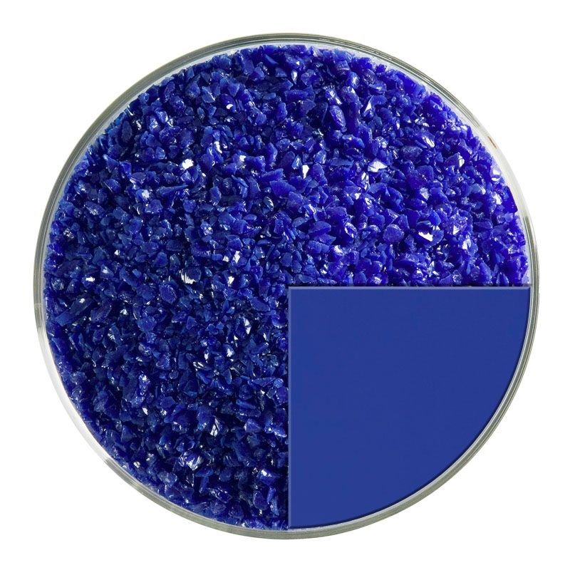 Bullseye Glass Frit: Deep Cobalt Blue Opal Medium 0147.02 - Warm Glass