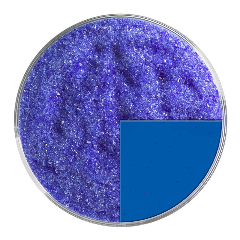 Bullseye Glass Frit: Deep Royal Blue Trans Fine Frit 1114.01 - Warm Glass
