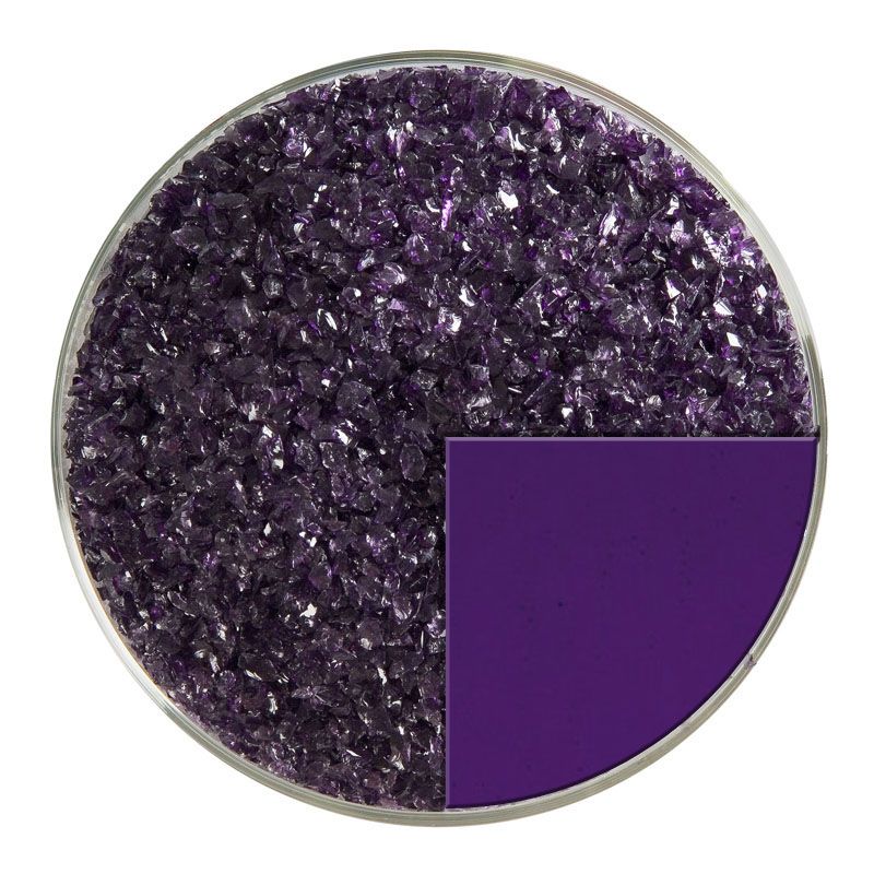 Bullseye Glass Frit: Deep Royal Purple Trans Medium Frit 1128.02 - Warm Glass