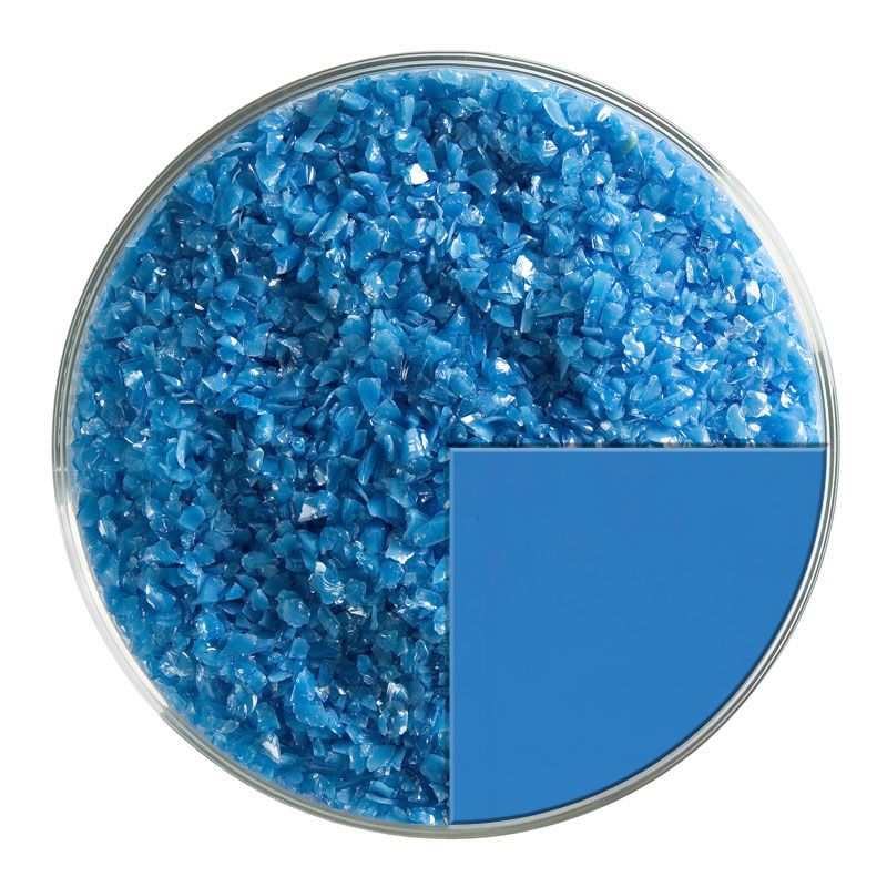 Bullseye Glass Frit: Egyptian Blue Opal Medium 0164.02 - Warm Glass