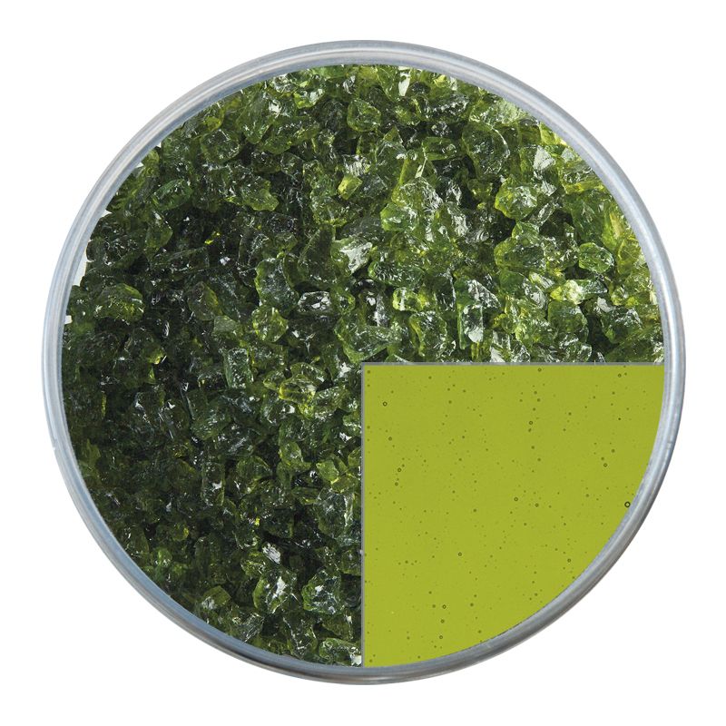 Bullseye Glass Frit: Fern Green Transparent Coarse 1207.03 - Warm Glass