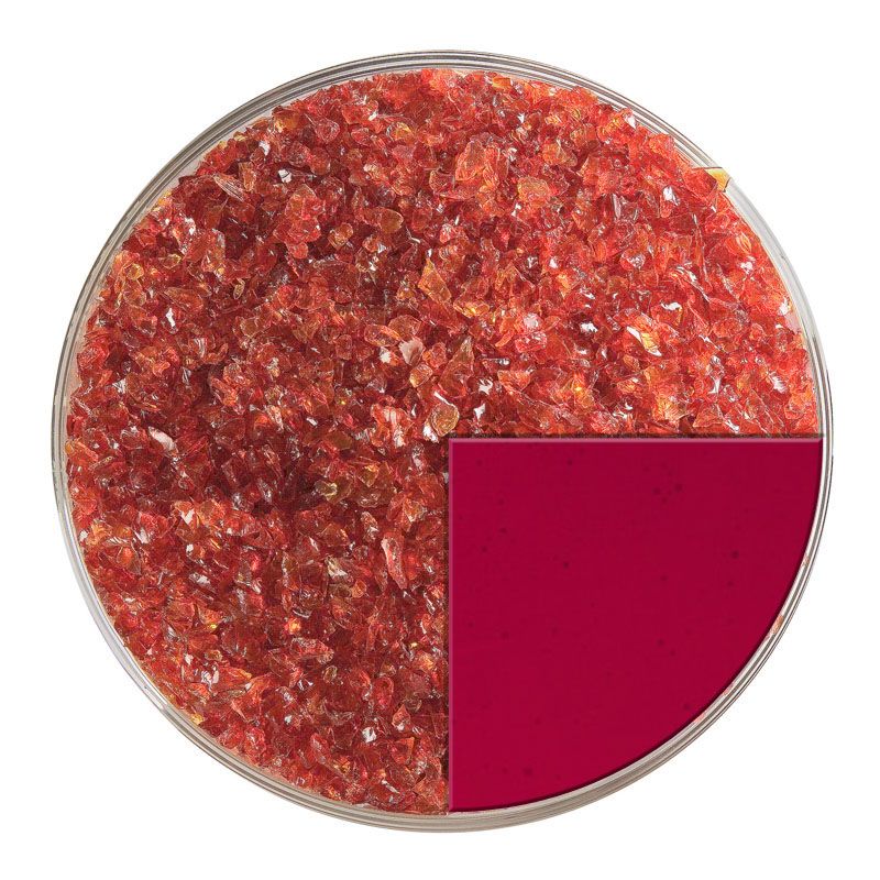 Bullseye Glass Frit: Garnet Red Transparent Medium 1322.02 - Warm Glass