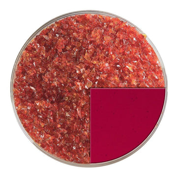 Bullseye Glass Frit: Garnet Red Transparent Medium 1322.02 - Warm Glass