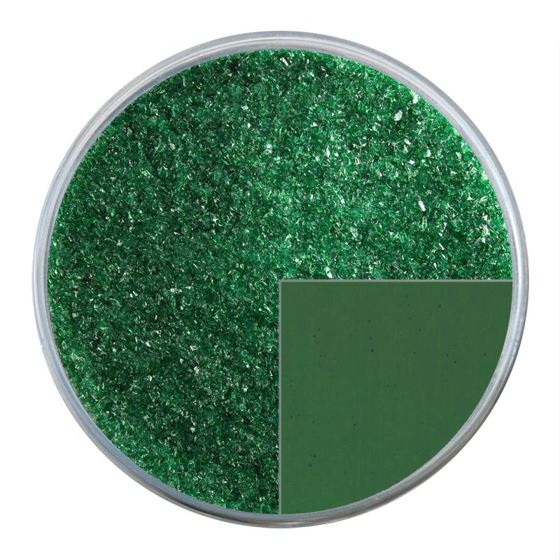 Bullseye Glass Frit: Kelly Green Transparent Fine 1145.01 - Warm Glass