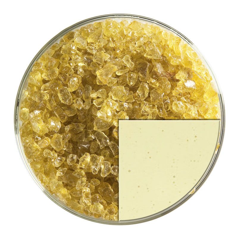 Bullseye Glass Frit: Light Amber Trans Coarse Frit 1437.03 - Warm Glass