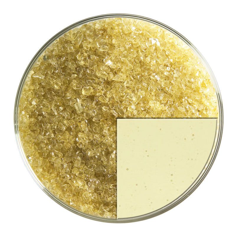 Bullseye Glass Frit: Light Amber Trans Medium Frit 1437.02 - Warm Glass